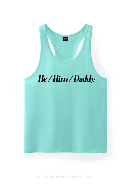 He Him Daddy Pride Y2K Men Racerback Tank Top Cherrykitten