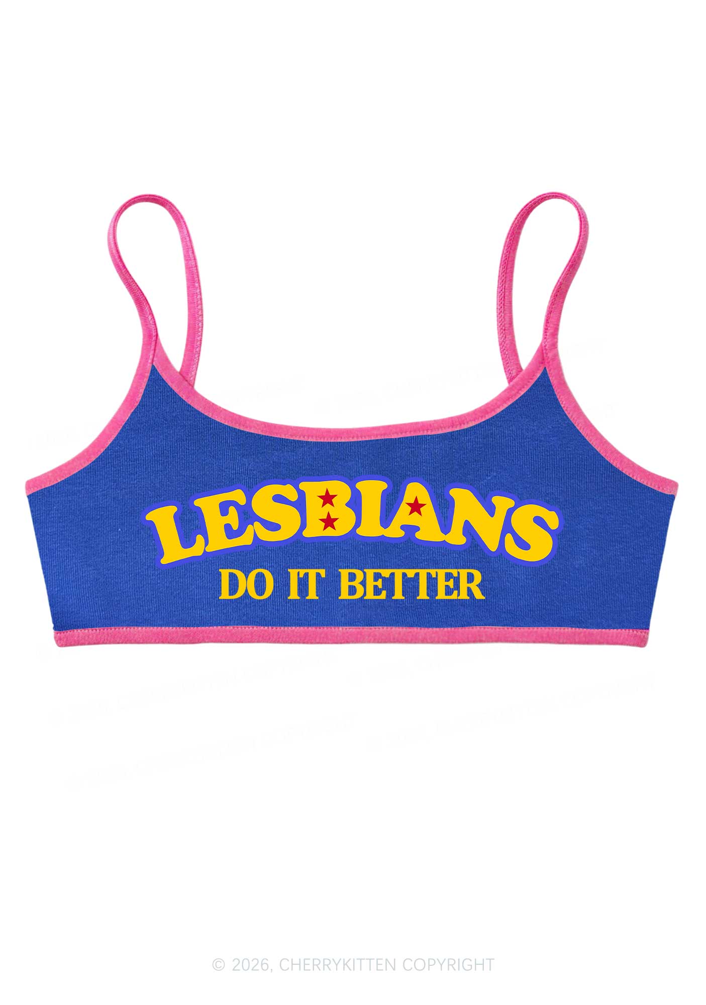Lesbians Do It Better Pride Y2K Super Crop Cami Cherrykitten