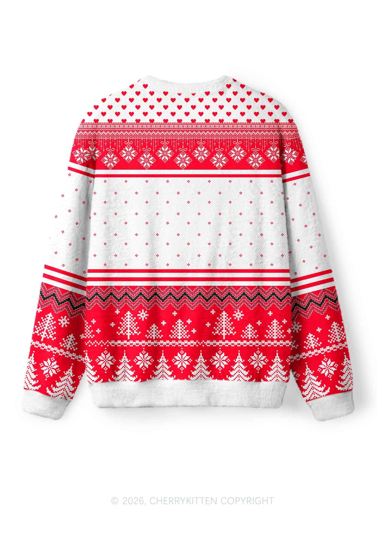 Pretty Girls Drink Diet Cola Y2K Christmas Knit Sweatshirt Cherrykitten