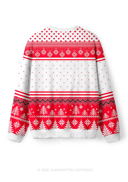 Pretty Girls Drink Diet Cola Y2K Christmas Knit Sweatshirt Cherrykitten