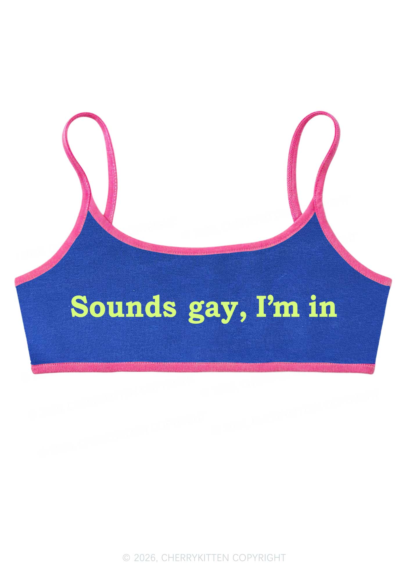 Sounds Gay Pride Y2K Super Crop Cami Cherrykitten