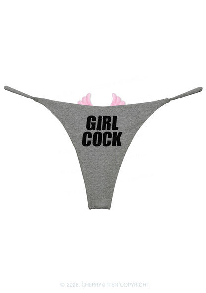 Girl Cock Y2K Goth Angel Wings Bikini String Thong Cherrykitten