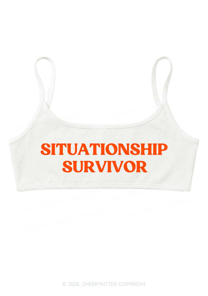 Situationship Survivor Y2K Super Crop Cami Cherrykitten
