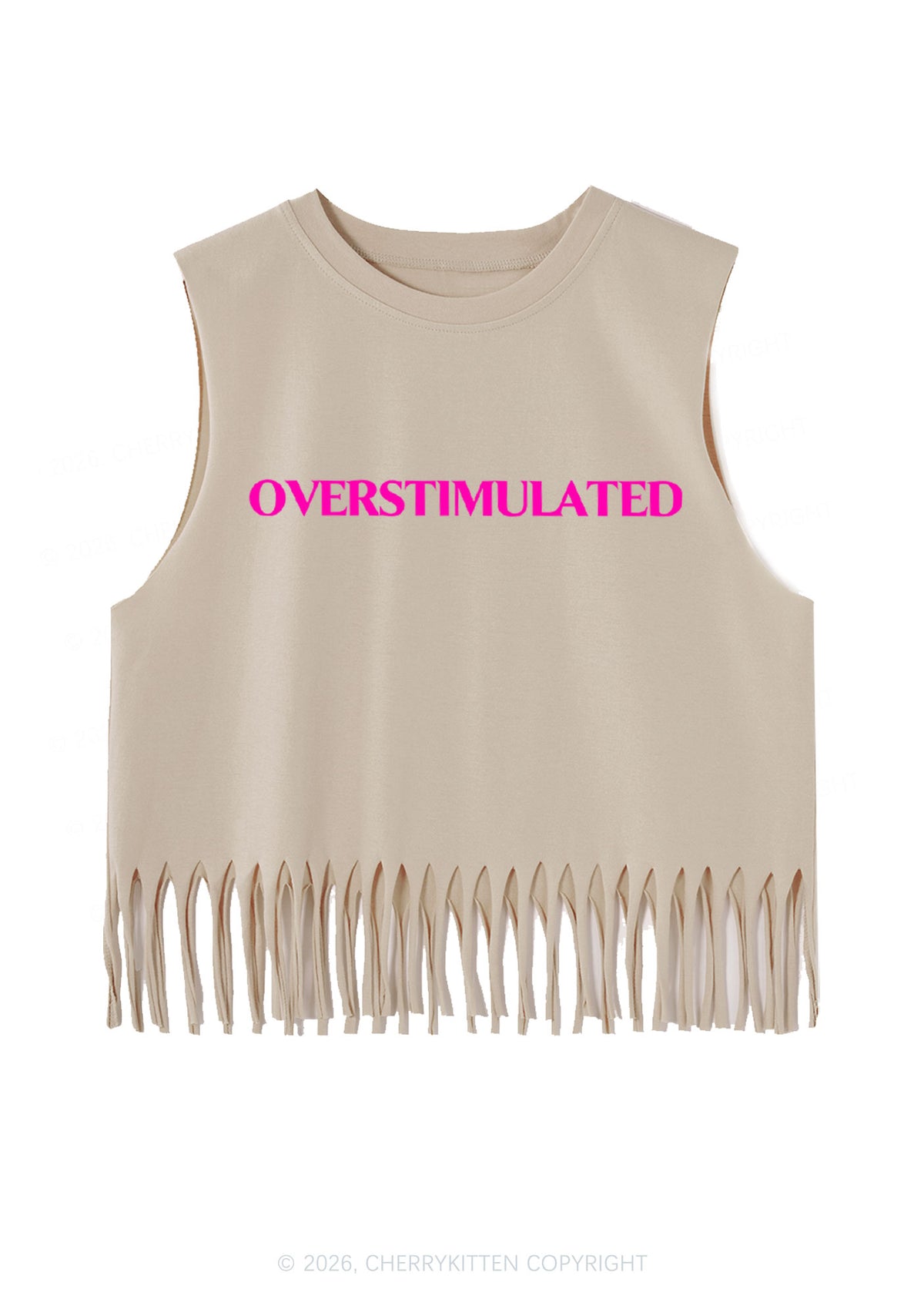 Overstimulated Y2K Fringe Tank Top Cherrykitten