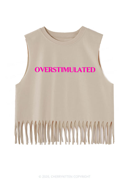 Overstimulated Y2K Fringe Tank Top Cherrykitten