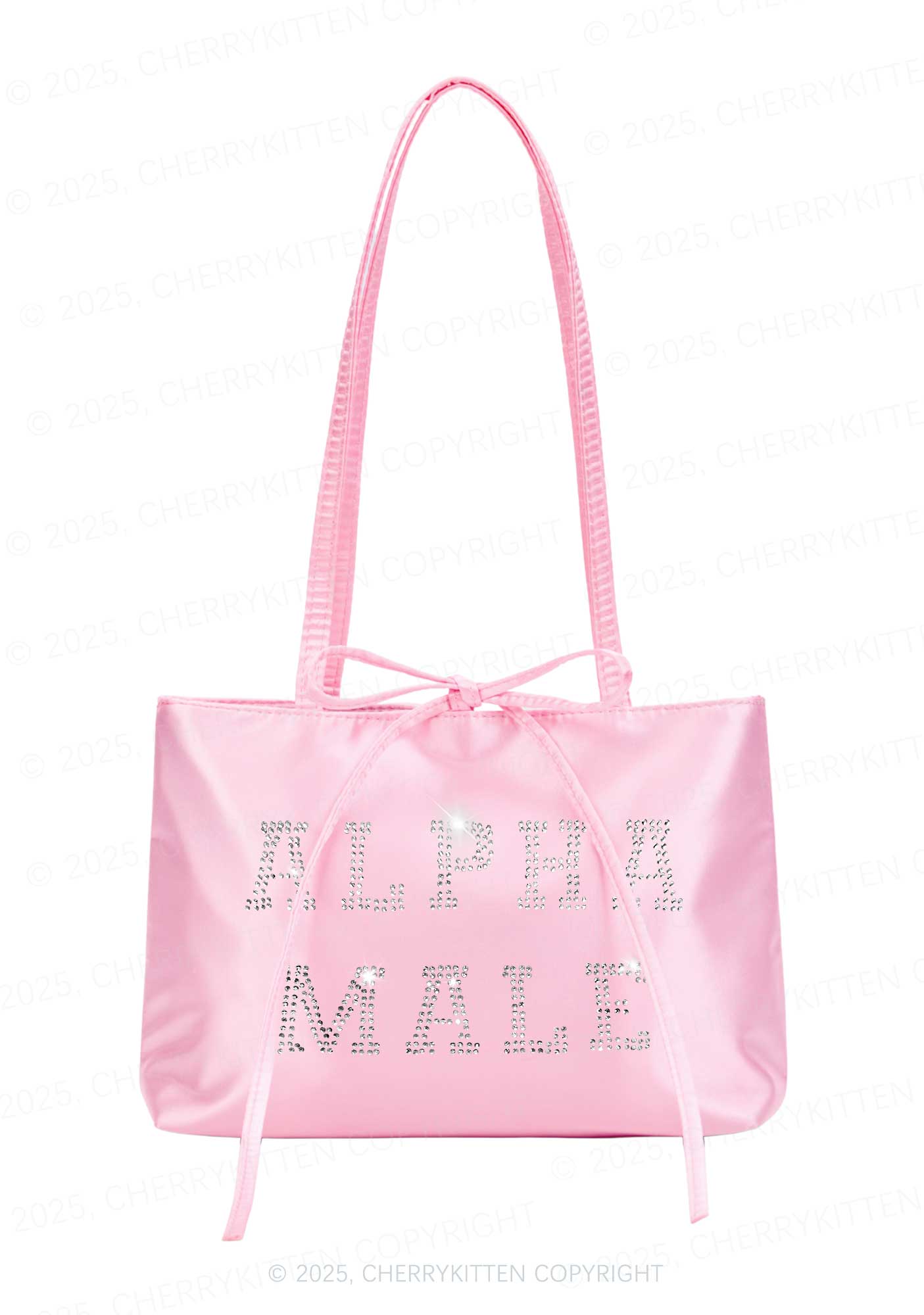 Rhinestone Alpha Male Y2K Satin Bags Cherrykitten