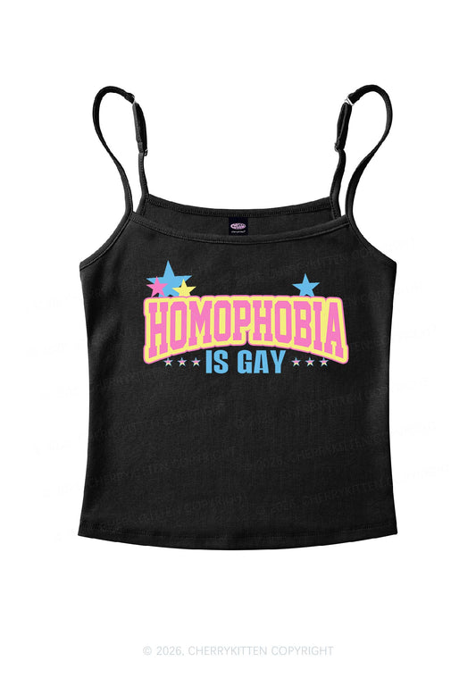 Homophobia Is Gay Pride Y2K Spaghetti Strap Cami Cherrykitten
