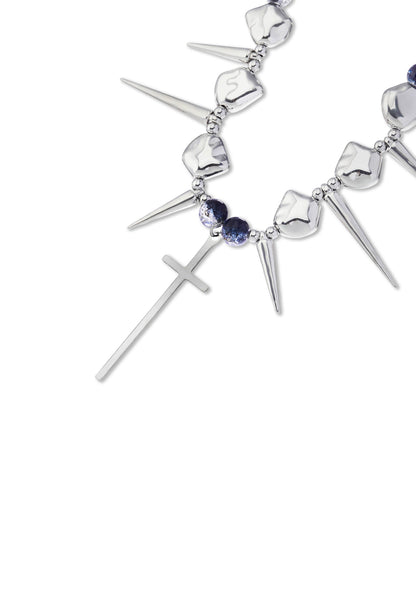 Silver Cross Y2K Necklace Cherrykitten