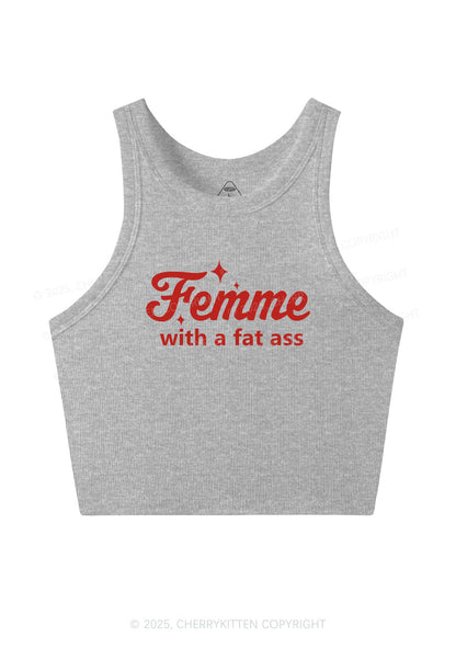 Femme With Fat Axx Pride Y2K Crop Tank Top Cherrykitten