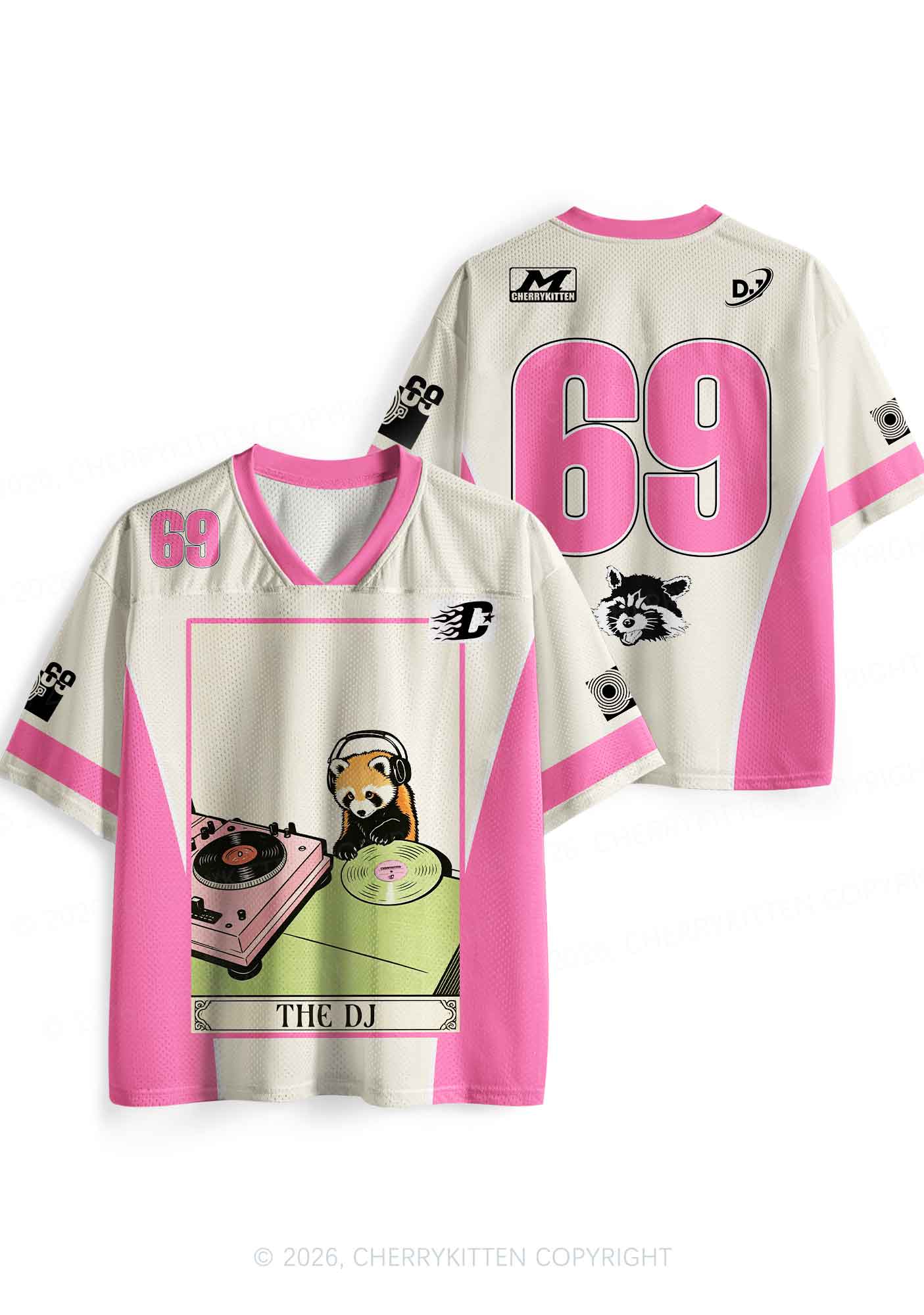 Red Panda The DJ Y2K Sport Jersey Shirts Cherrykitten