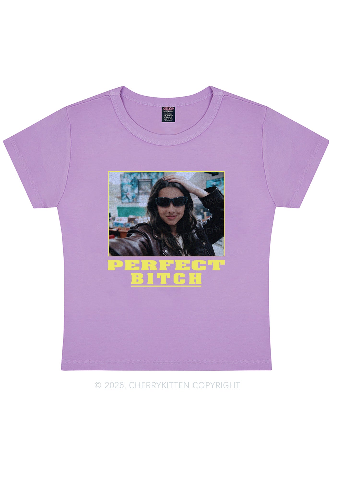 Custom Perfect Bxxch Y2K Baby Tee Cherrykitten