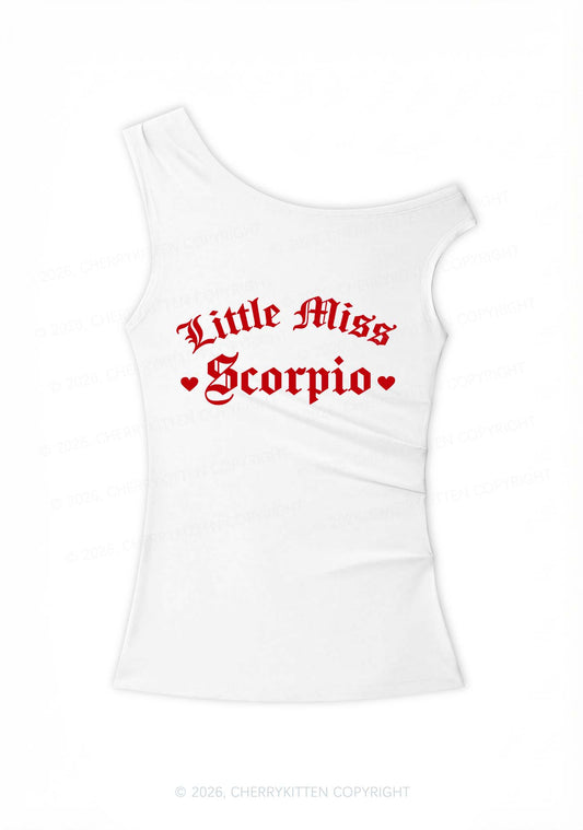 Custom Zodiac Little Miss Y2K Off Shoulder Tank Top Cherrykitten