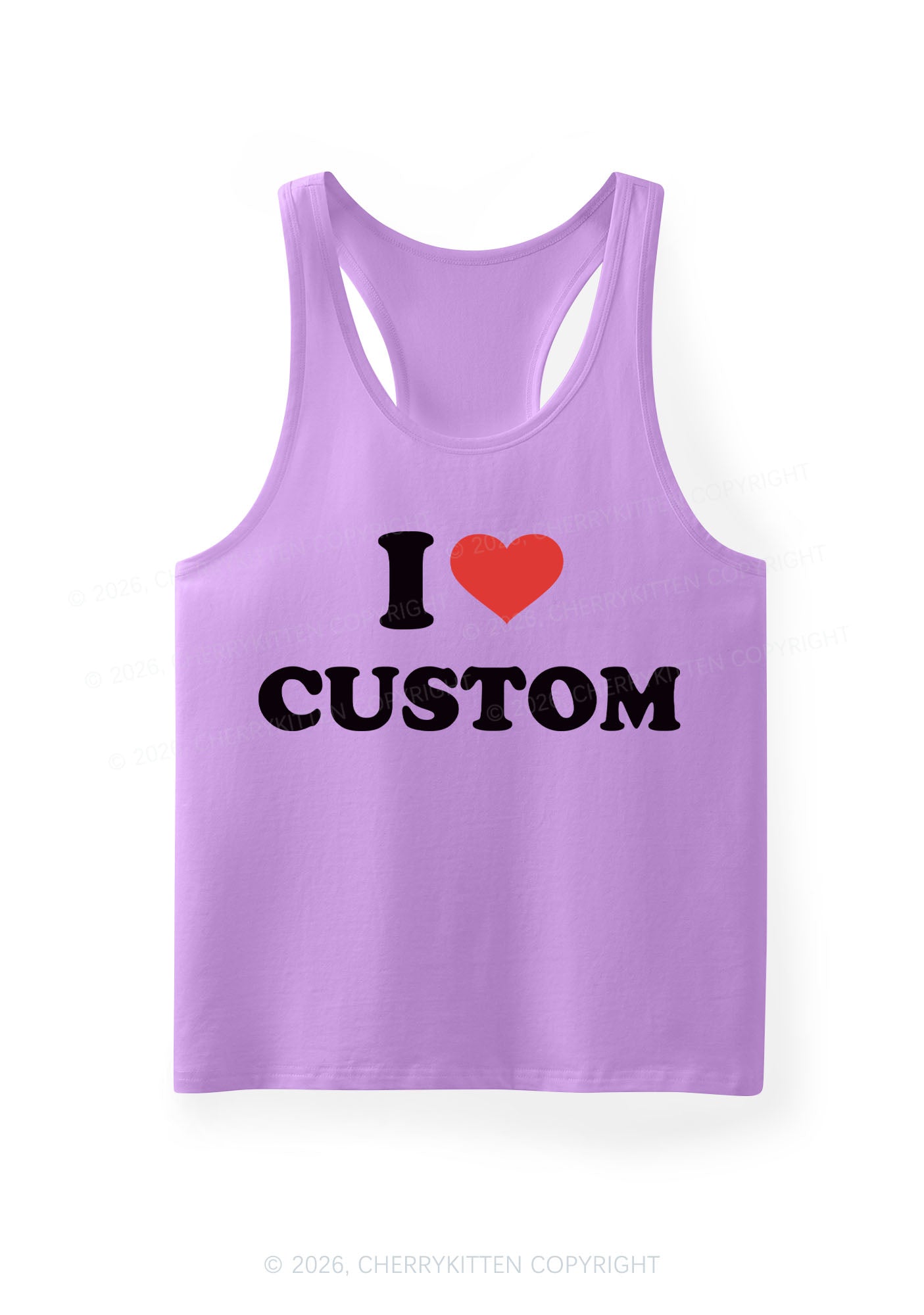 I Love Custom Personalized Y2K Men Racerback Tank Top Cherrykitten
