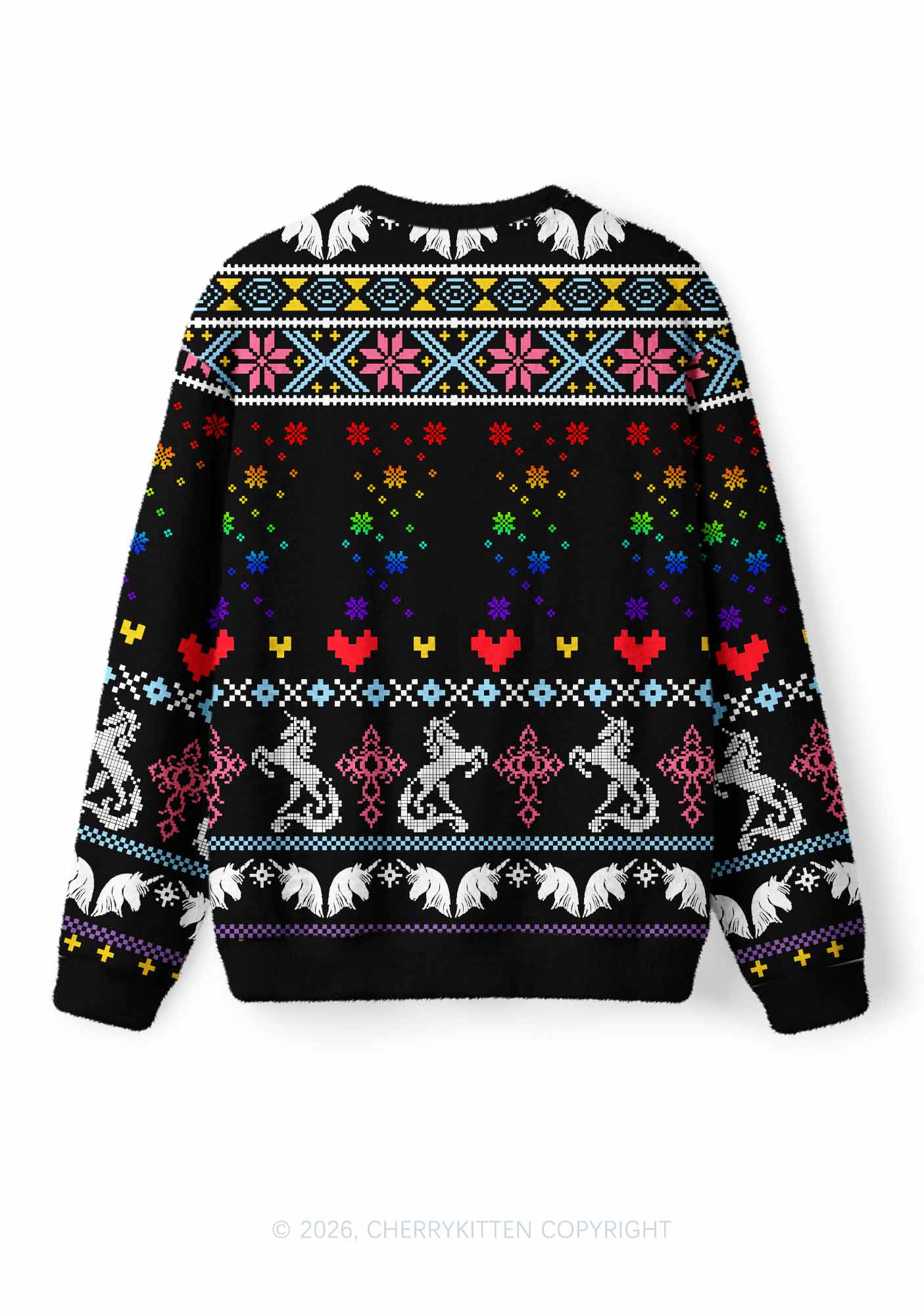 Homophobia Is Gay Pride Y2K Christmas Knit Sweatshirt Cherrykitten