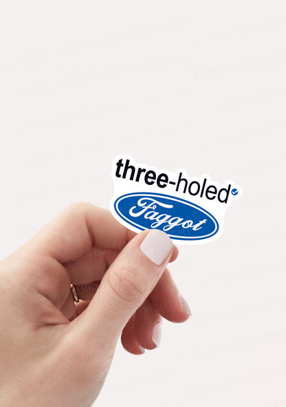 Three Holed Faggot Pride 1pc Y2K Sticker Cherrykitten
