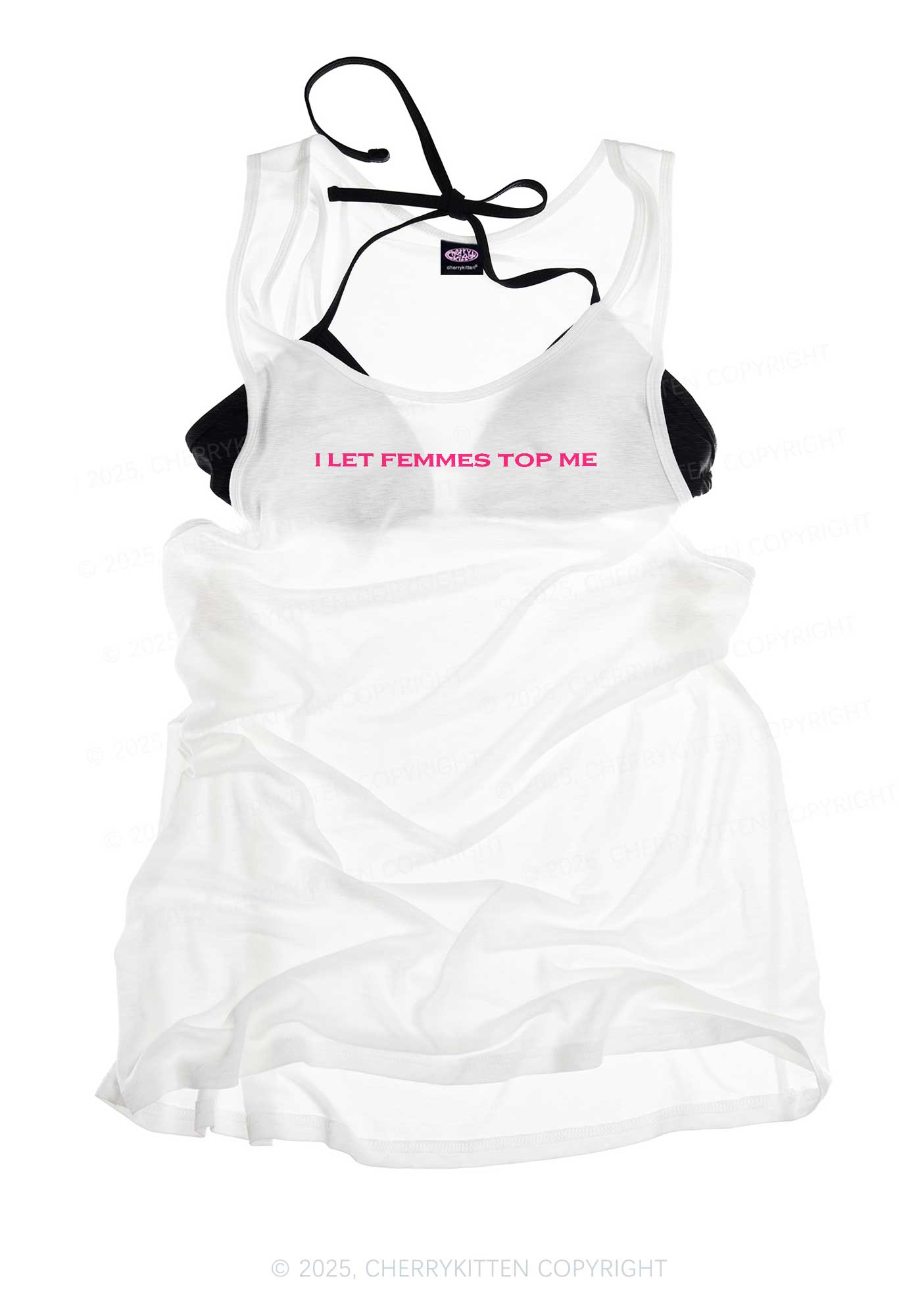 I Let Femmes Top Me Pride Y2K Sheer Boyfriend Tank Cherrykitten