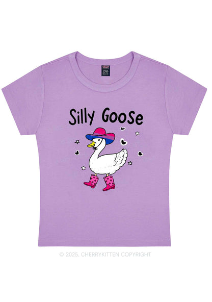 Silly Goose Bisexual Pride Y2K Baby Tee Cherrykitten