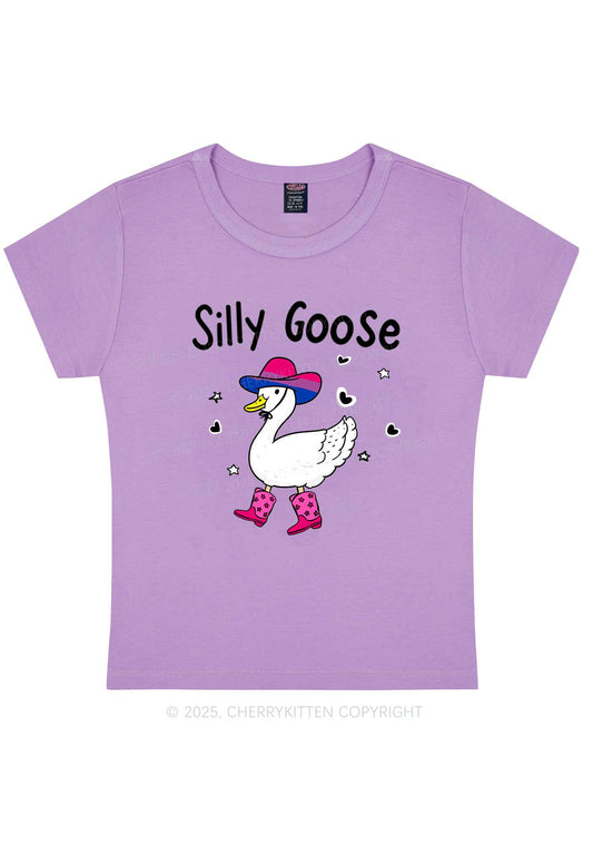 Silly Goose Bisexual Pride Y2K Baby Tee Cherrykitten