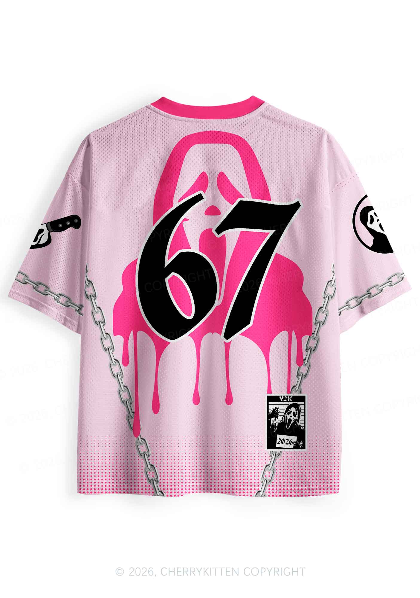 Halloween Pink No You Hang Up Y2K Sport Jersey Shirts Cherrykitten