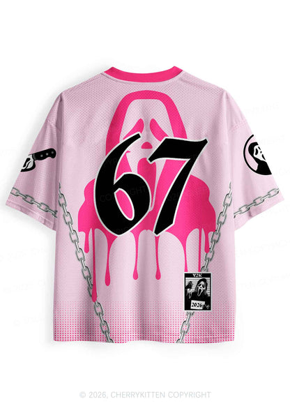 Halloween Pink No You Hang Up Y2K Sport Jersey Shirts Cherrykitten