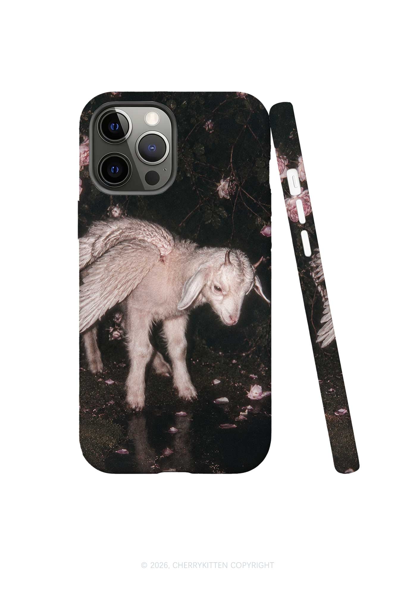 Winged Baby Goat Y2K Phone Case Cherrykitten