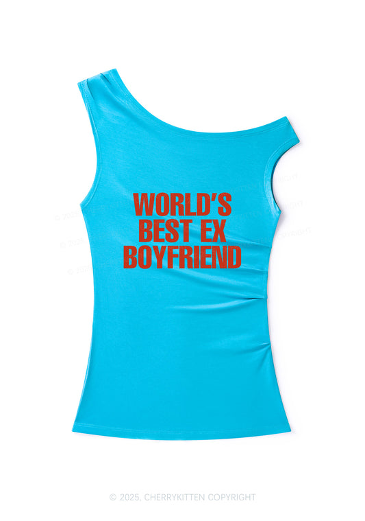 Best Ex Boyfriend Y2K Off Shoulder Tank Top Cherrykitten