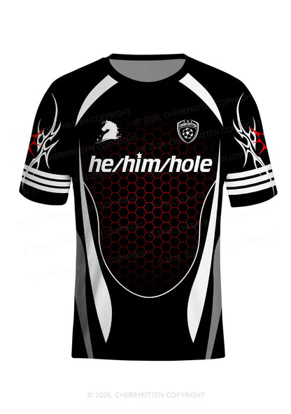 Black He Him Hole Pride Y2K Football Jersey Shirts Cherrykitten