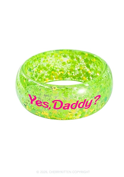Yes Daddy Y2K Cuff Bangle Cherrykitten