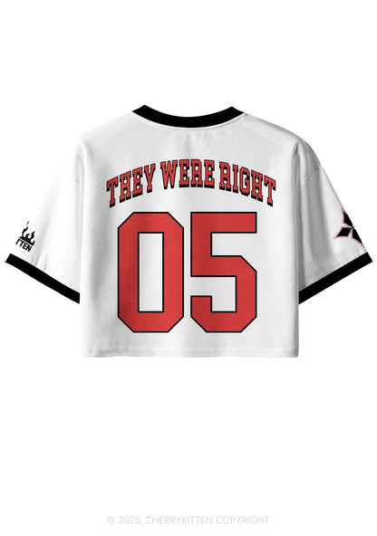 Custom I Was Gay Two Sides Pride Y2K Crop Sport Jersey Shirts Cherrykitten