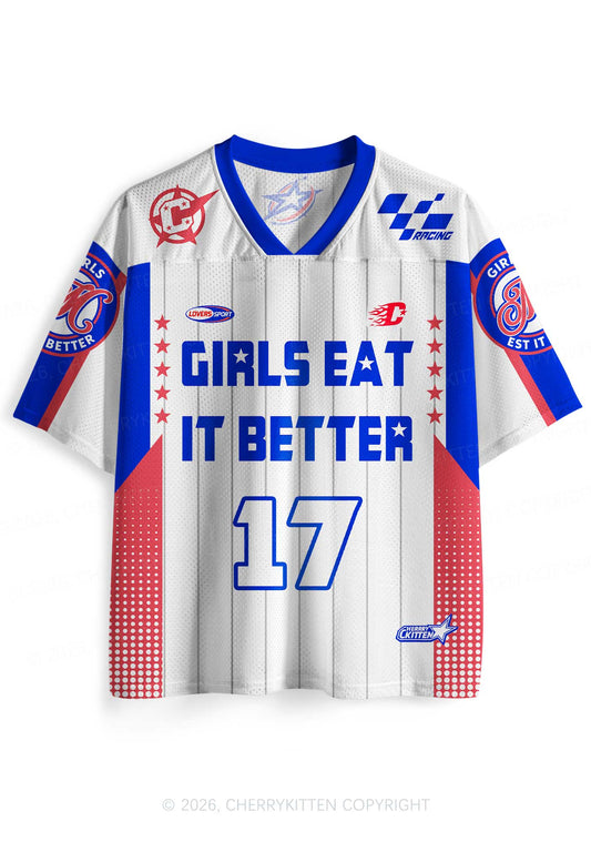 Girls Eat It Better Pride Y2K Sport Jersey Shirts Cherrykitten
