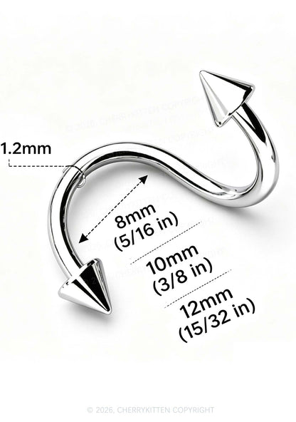 1pc S Shape Lip Ring Y2K Piercing Cherrykitten