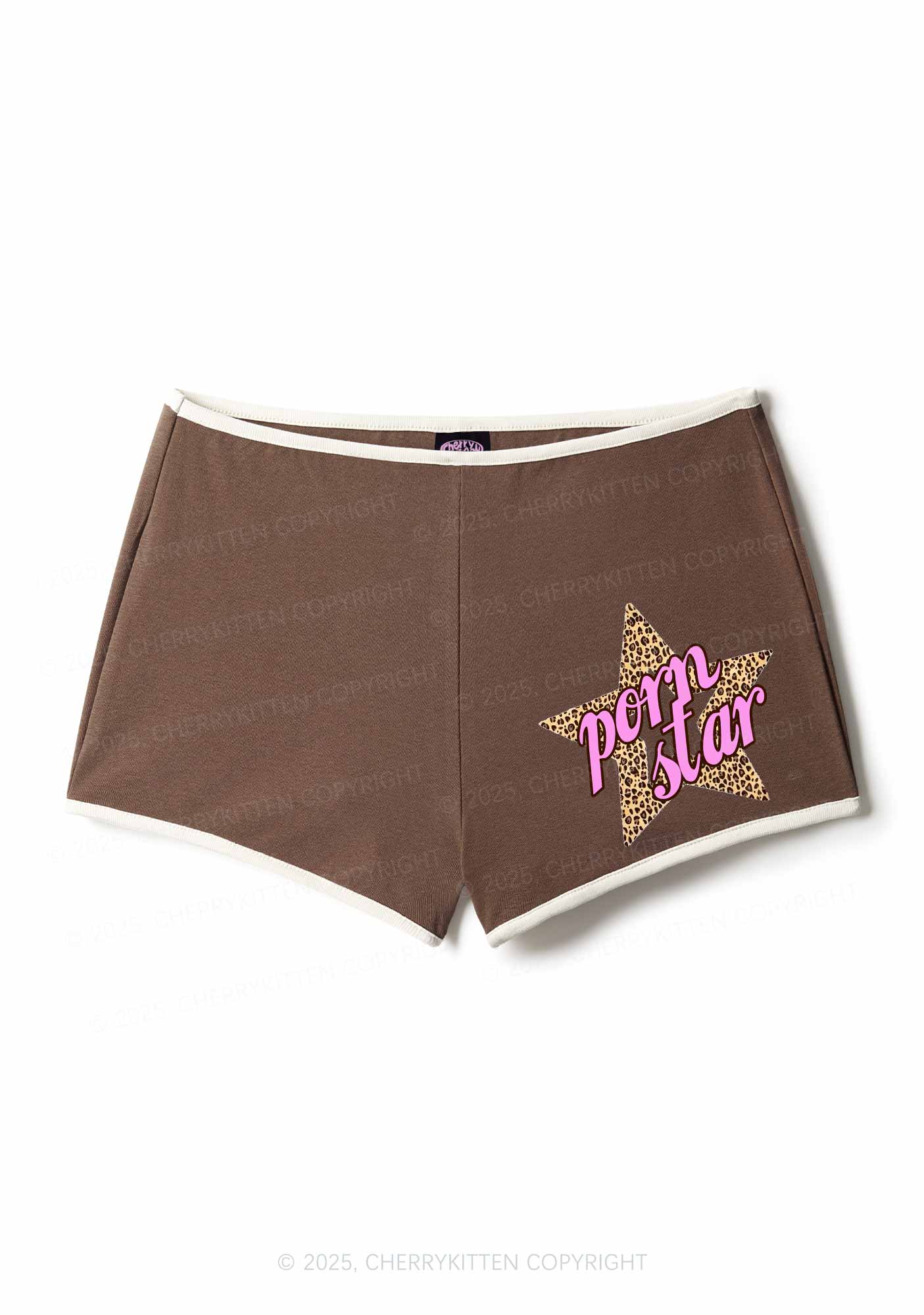 Pxrn Leopard Star Y2K Booty Shorts Cherrykitten