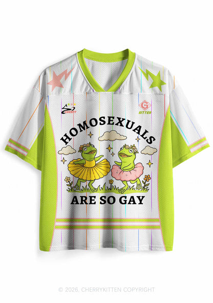 Homosexuals Are So Gay Pride Y2K Sport Jersey Shirts Cherrykitten