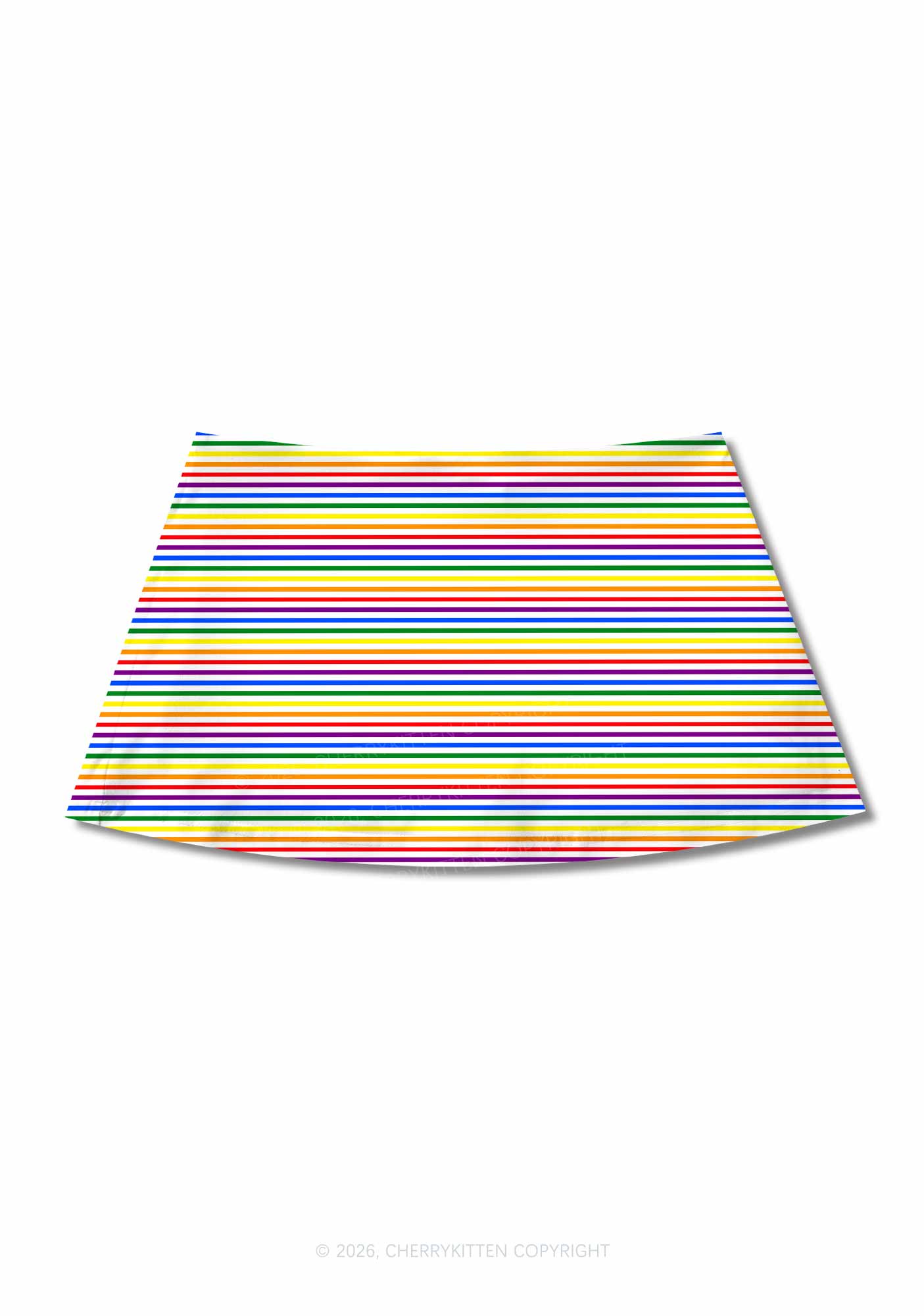 Rainbow Stripes Pride Y2K Print Mini Skirt Cherrykitten
