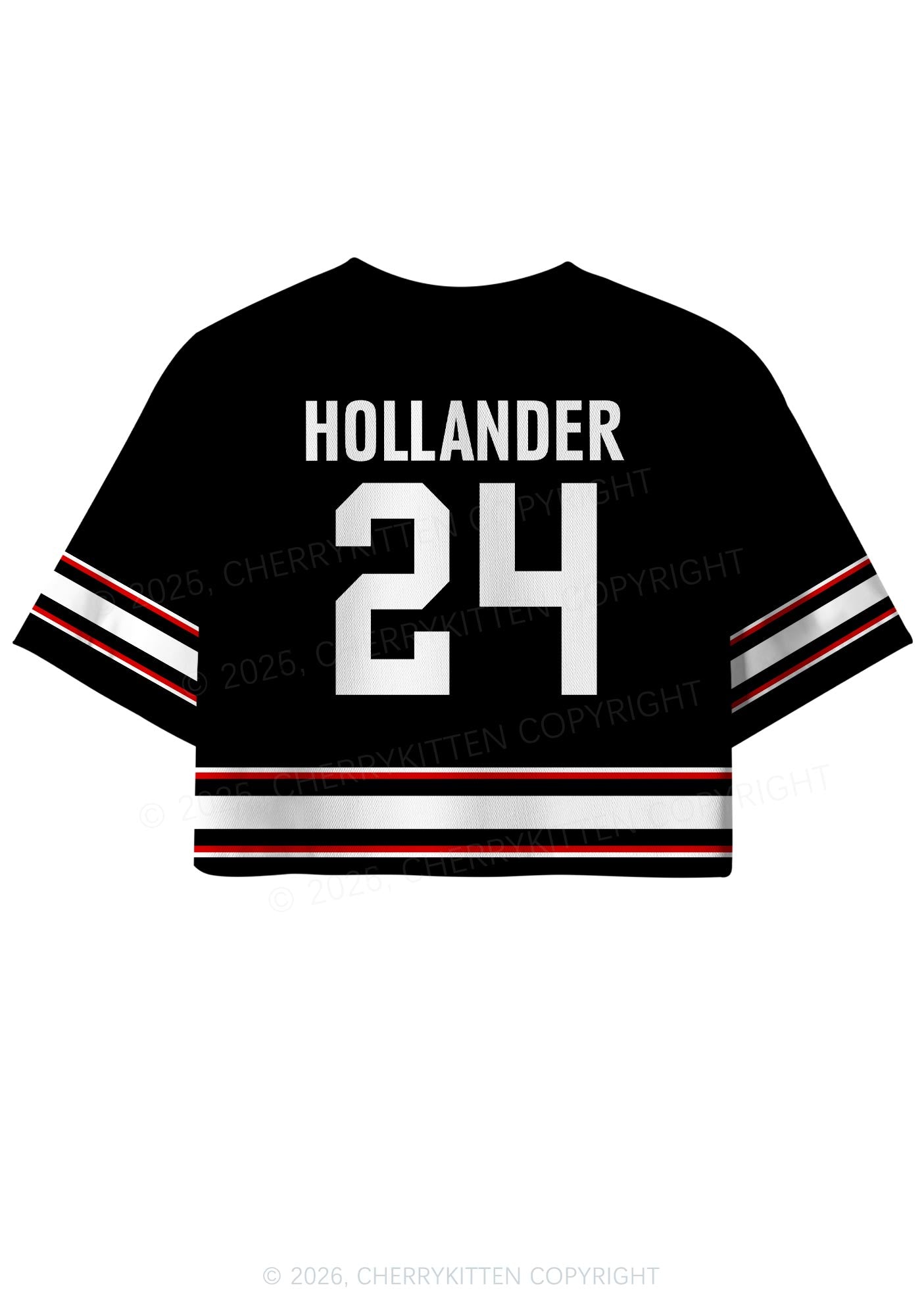 Black Hockey Boys Kissing HR Y2K Crop Sport Jersey Shirts Cherrykitten