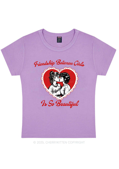 Friendship Between Girls Pride Y2K Baby Tee Cherrykitten