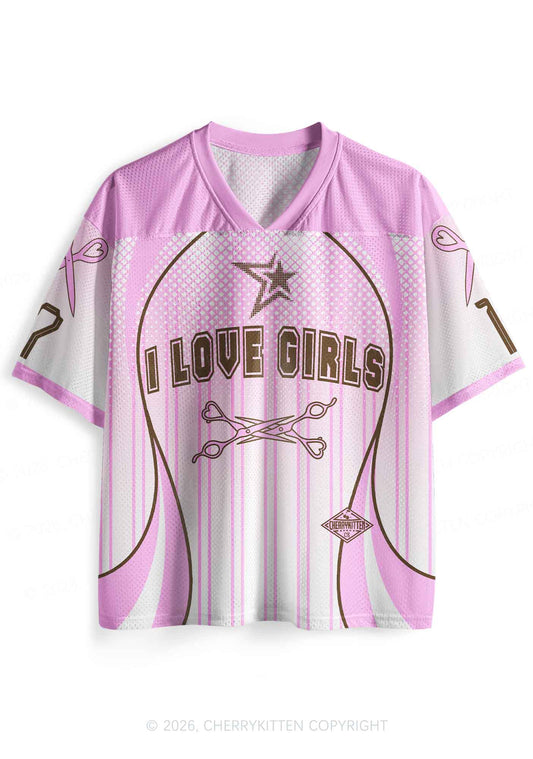 I Love Girls Scissors Pride Y2K Sport Jersey Shirts Cherrykitten