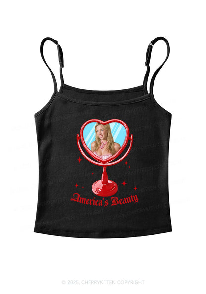 Custom Mirror Beauty Y2K Spaghetti Strap Cami Cherrykitten