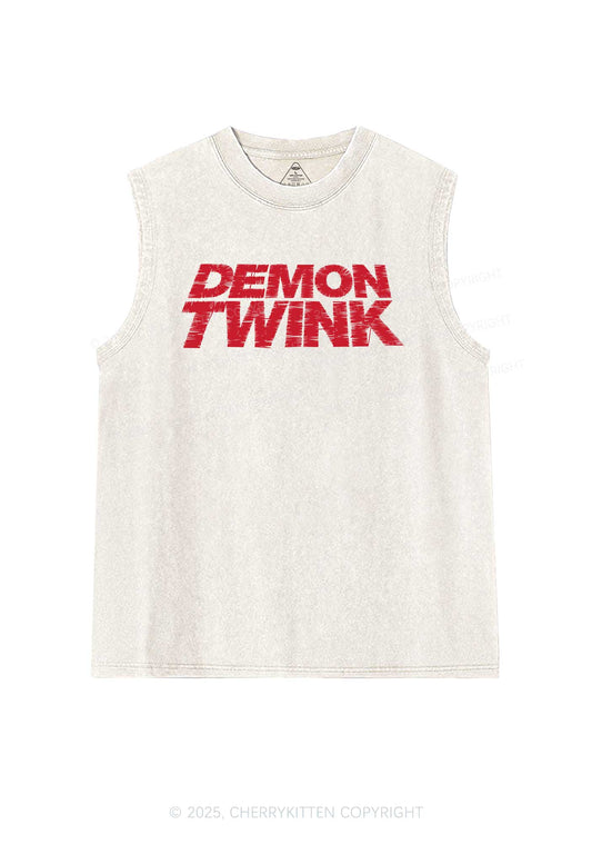 Demon Twink Pride Y2K Washed Muscle Tank Cherrykitten