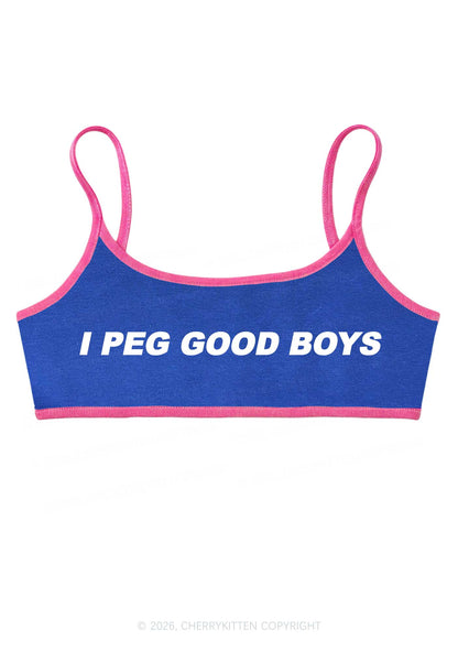 I Peg Good Boys Y2K Super Crop Cami Cherrykitten