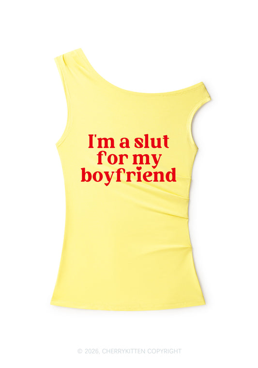 Slxt For My BF Valentine's Day Y2K Off Shoulder Tank Top Cherrykitten