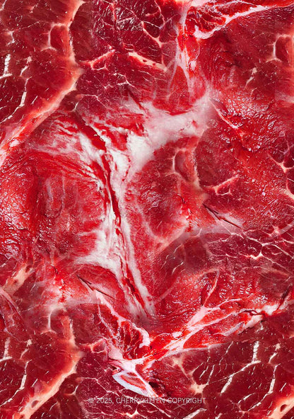 Beef Steak Texture Y2K Mesh Crop Top Cherrykitten