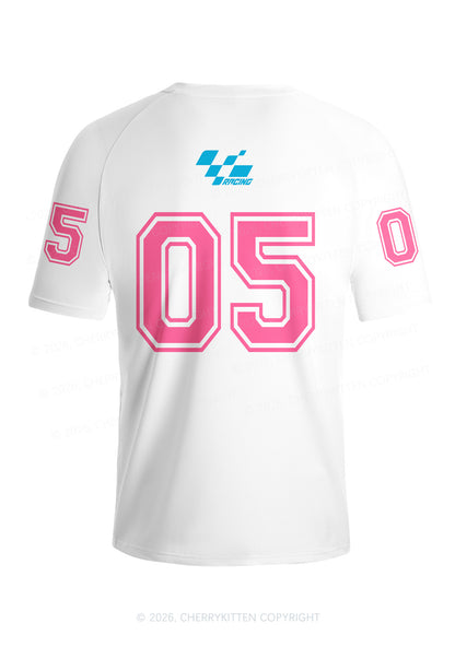 Pink BDSM Y2K Football Jersey Shirts Cherrykitten