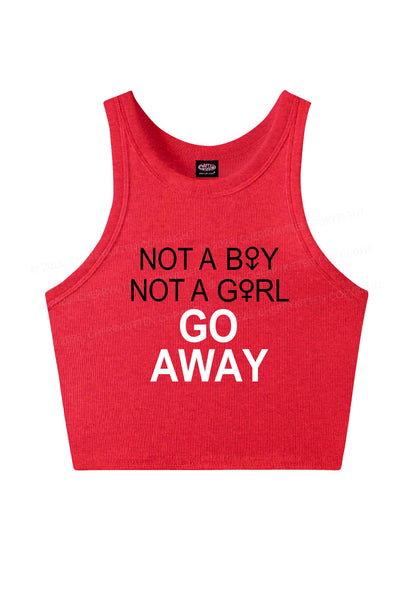 Go Away Pride Y2K Crop Tank Top Cherrykitten