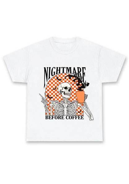 Halloween Nightmare Before Coffee Chunky Shirt