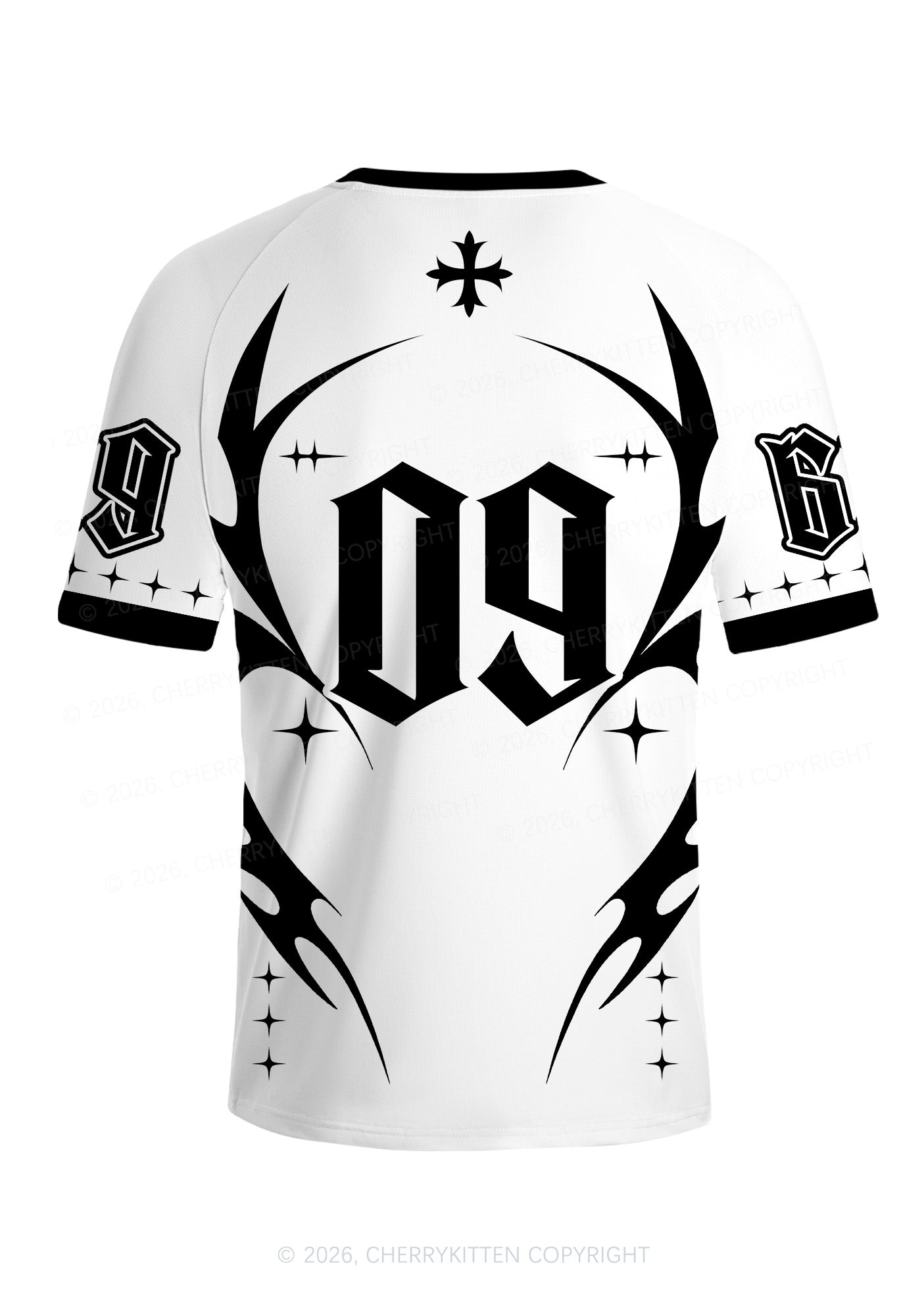 White Cxxt Y2K Football Jersey Shirts Cherrykitten