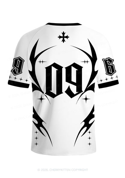 White Cxxt Y2K Football Jersey Shirts Cherrykitten