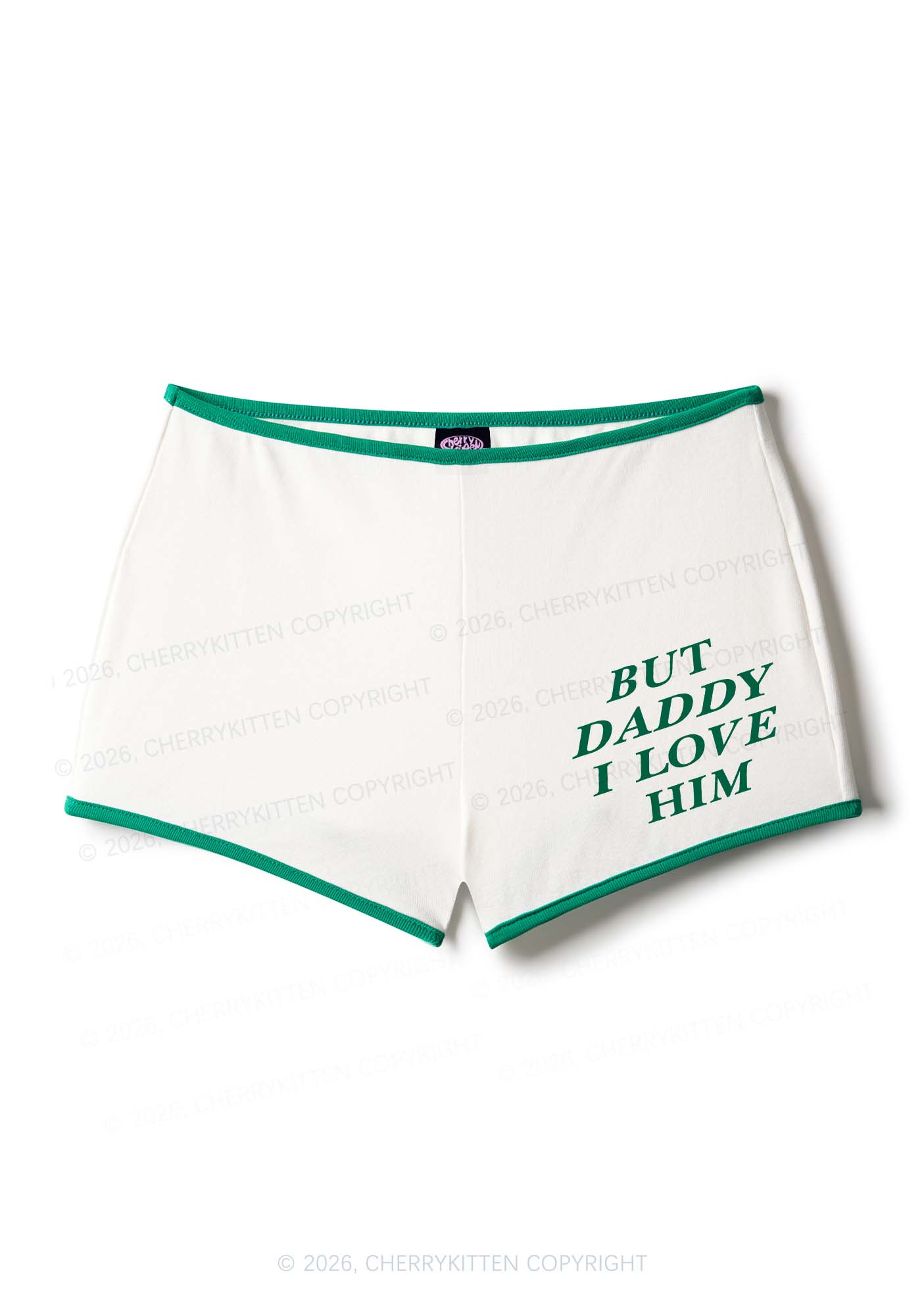 But Daddy I Love Him Pride Y2K Booty Shorts Cherrykitten