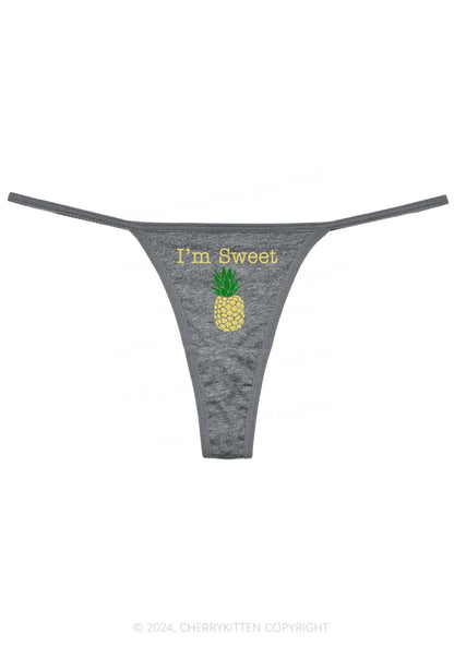 Sweet Pineapple Y2K Flat String Thong Cherrykitten