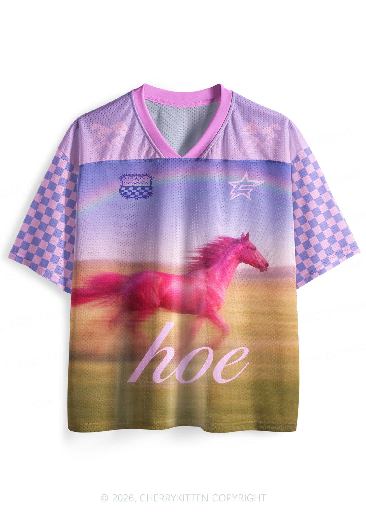 Red Horse Hoe Y2K Sport Jersey Shirts Cherrykitten